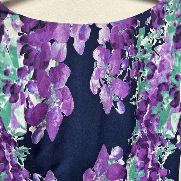 Adrianna Papel size 12 purple navy floral dress - Picture 2 of 7